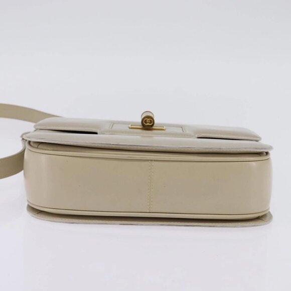 GUCCI Shoulder Bag Leather Beige Gold 26 001 0647 Auth BA5931 - Picture 7 of 16